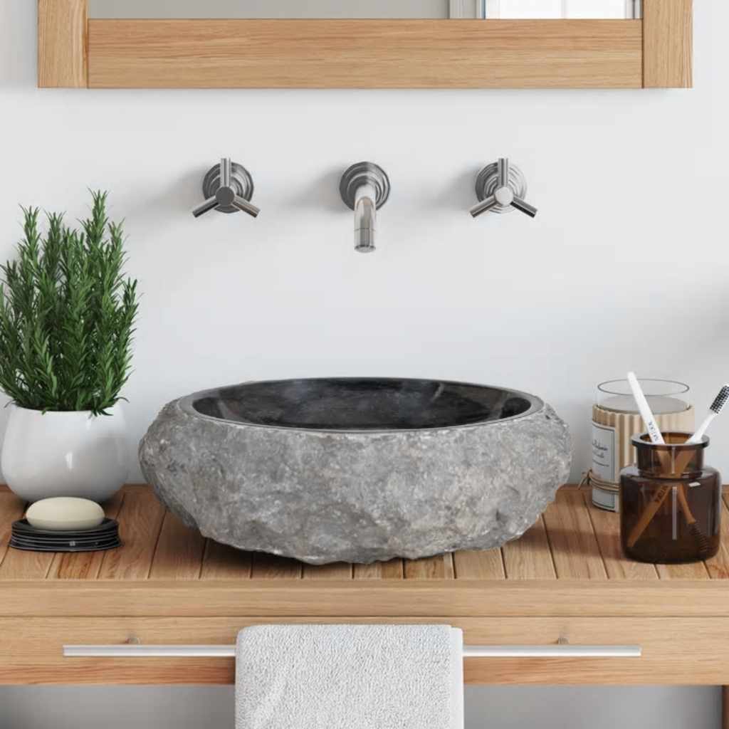 Lavabo 40x12 cm de mármol negro