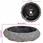 Lavabo 40x12 cm de mármol negro