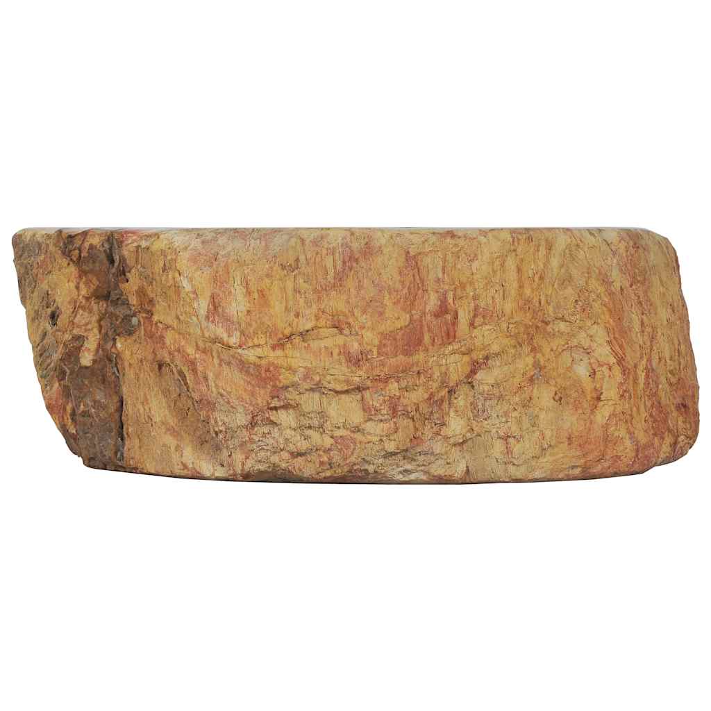 Lavabo de piedra fósil color crema 45x35x15 cm