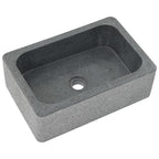 Lavabo 45x30x15 cm de piedra de río negro