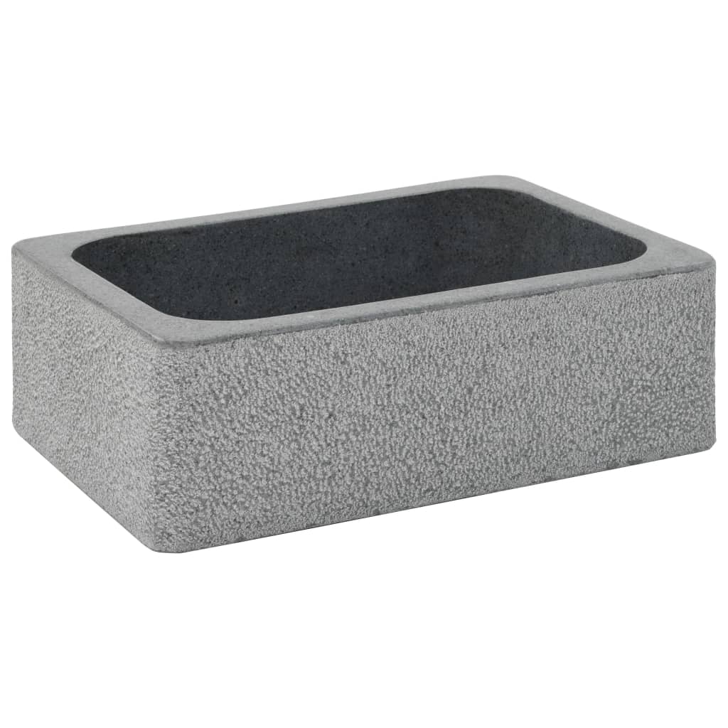 Lavabo 45x30x15 cm de piedra de río negro