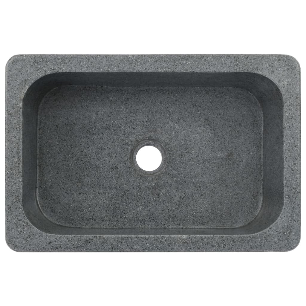 Lavabo 45x30x15 cm de piedra de río negro