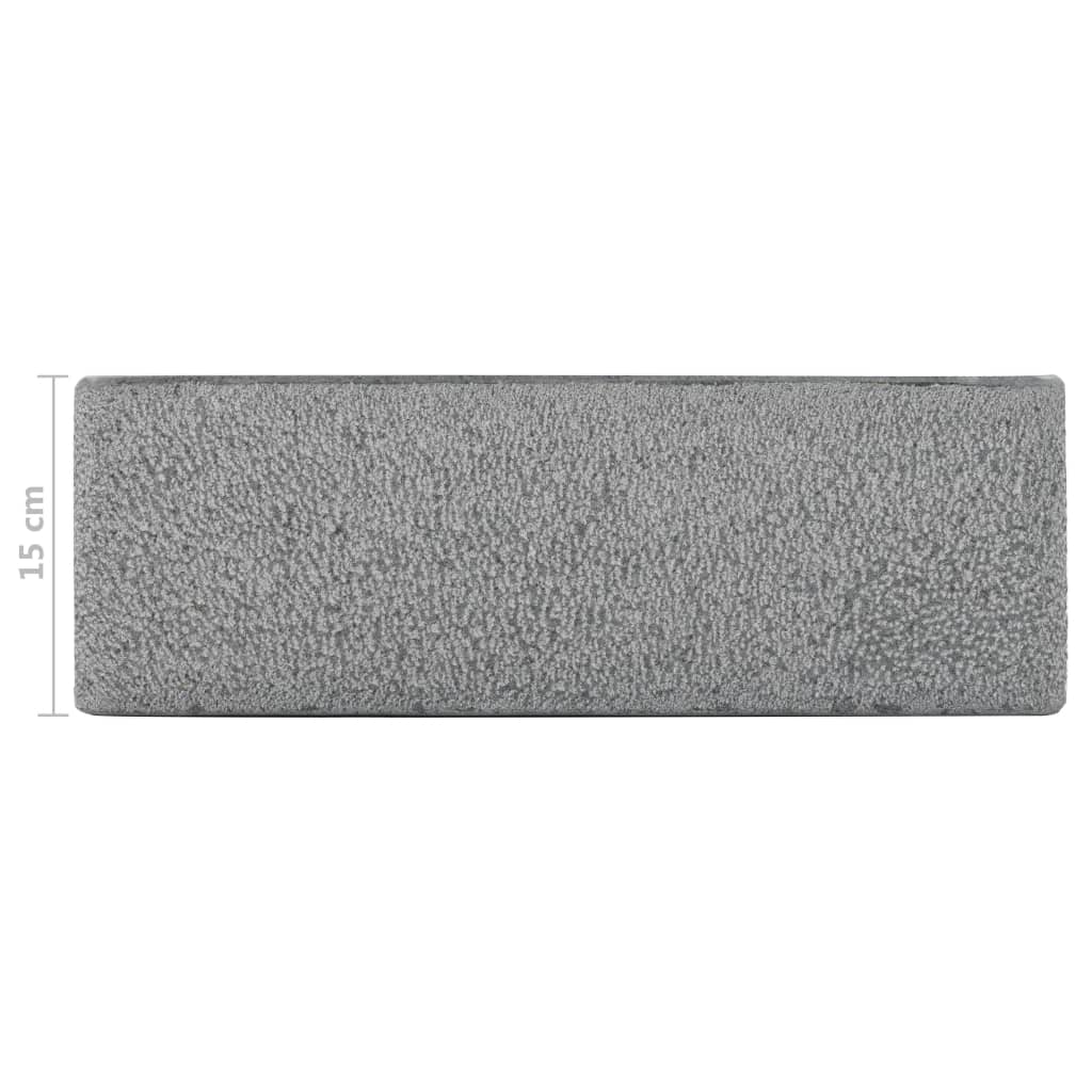 Lavabo 45x30x15 cm de piedra de río negro