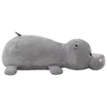 Hipopótamo de peluche gris