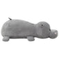 Hipopótamo de peluche gris