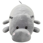 Hipopótamo de peluche gris