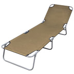 Tumbona plegable con respaldo ajustable gris