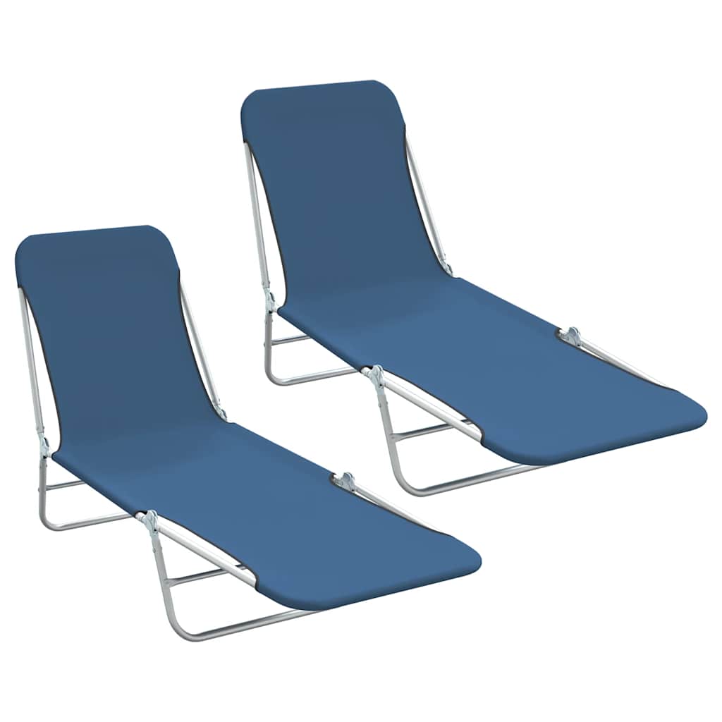 Tumbona plegable con respaldo ajustable gris