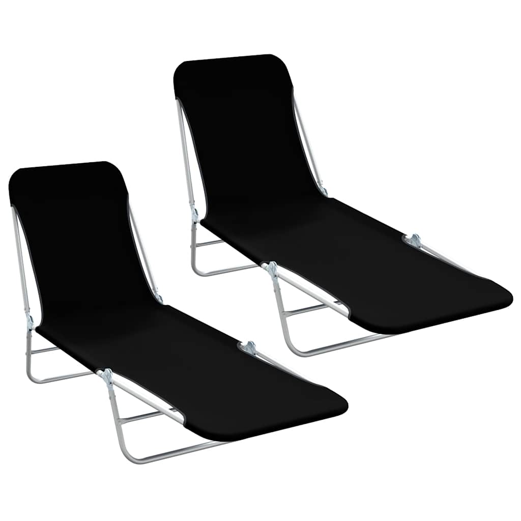 Tumbona plegable con respaldo ajustable gris