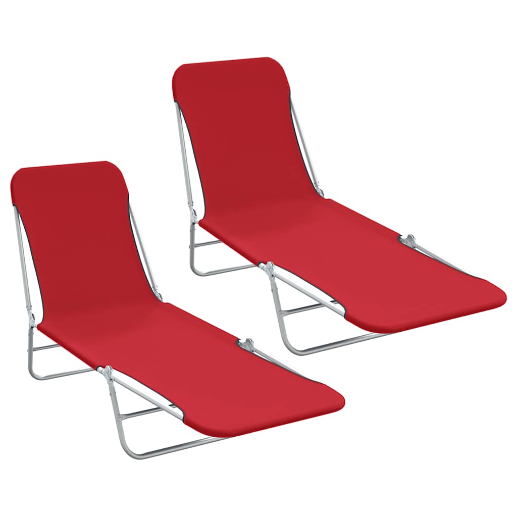 Tumbona plegable con respaldo ajustable gris