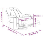 Sillón de masaje mecedora de cuero sintético crema