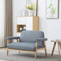Blue fabric 2-seater sofa
