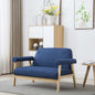 Blue fabric 2-seater sofa