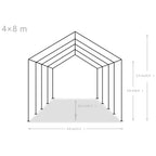 Carpa para fiestas PE gris 4x8 m