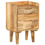 Mesita de noche de madera maciza de mango 40x30x59,5 cm