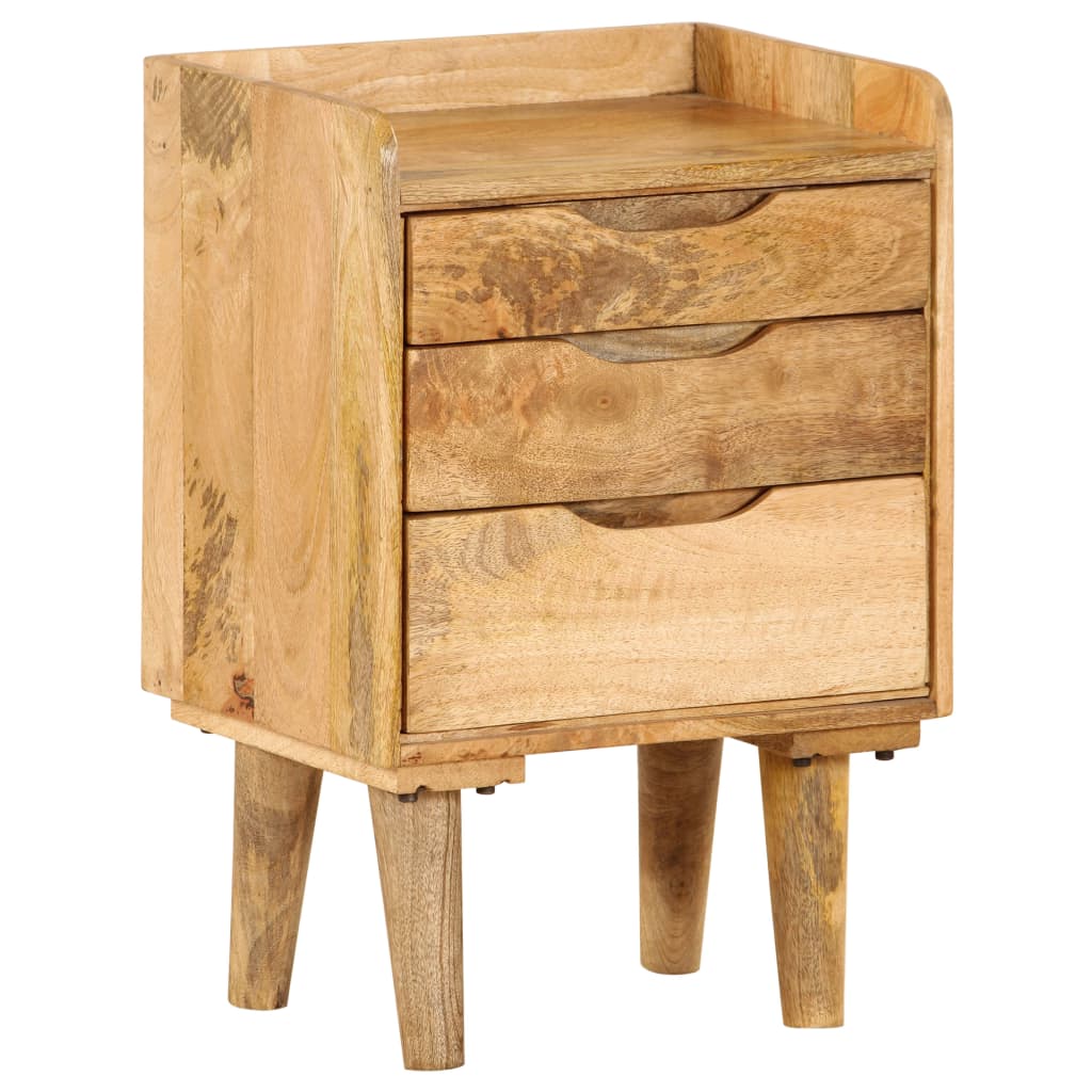 Mesita de noche de madera maciza de mango 40x30x59,5 cm