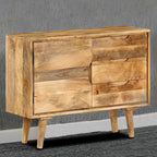 Aparador de madera maciza de mango 90x30x69 cm