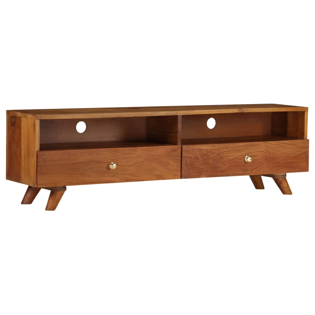 Mueble para TV de madera maciza reciclada 140x30x40 cm