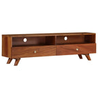Mueble para TV de madera maciza reciclada 140x30x40 cm