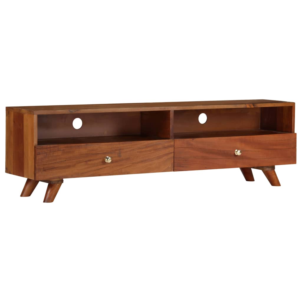 Mueble para TV de madera maciza reciclada 140x30x40 cm