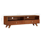 Mueble para TV de madera maciza reciclada 140x30x40 cm
