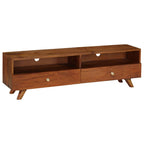 Mueble para TV de madera maciza reciclada 140x30x40 cm
