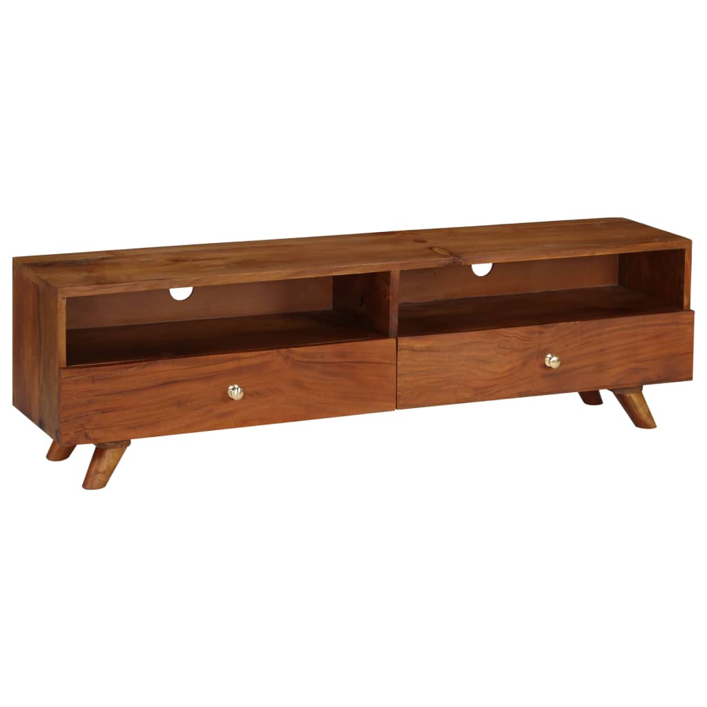 Mueble para TV de madera maciza reciclada 140x30x40 cm