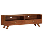 Mueble para TV de madera maciza reciclada 140x30x40 cm
