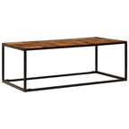 Mesa de centro madera maciza de acacia y acero 110x60x40 cm