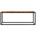 Mesa de centro madera maciza de acacia y acero 110x60x40 cm