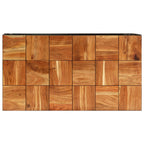 Mesa de centro madera maciza de acacia y acero 110x60x40 cm