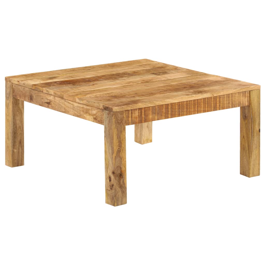 Mesa de centro de madera maciza de mango 80x80x40 cm