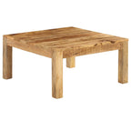 Mesa de centro de madera maciza de mango 80x80x40 cm