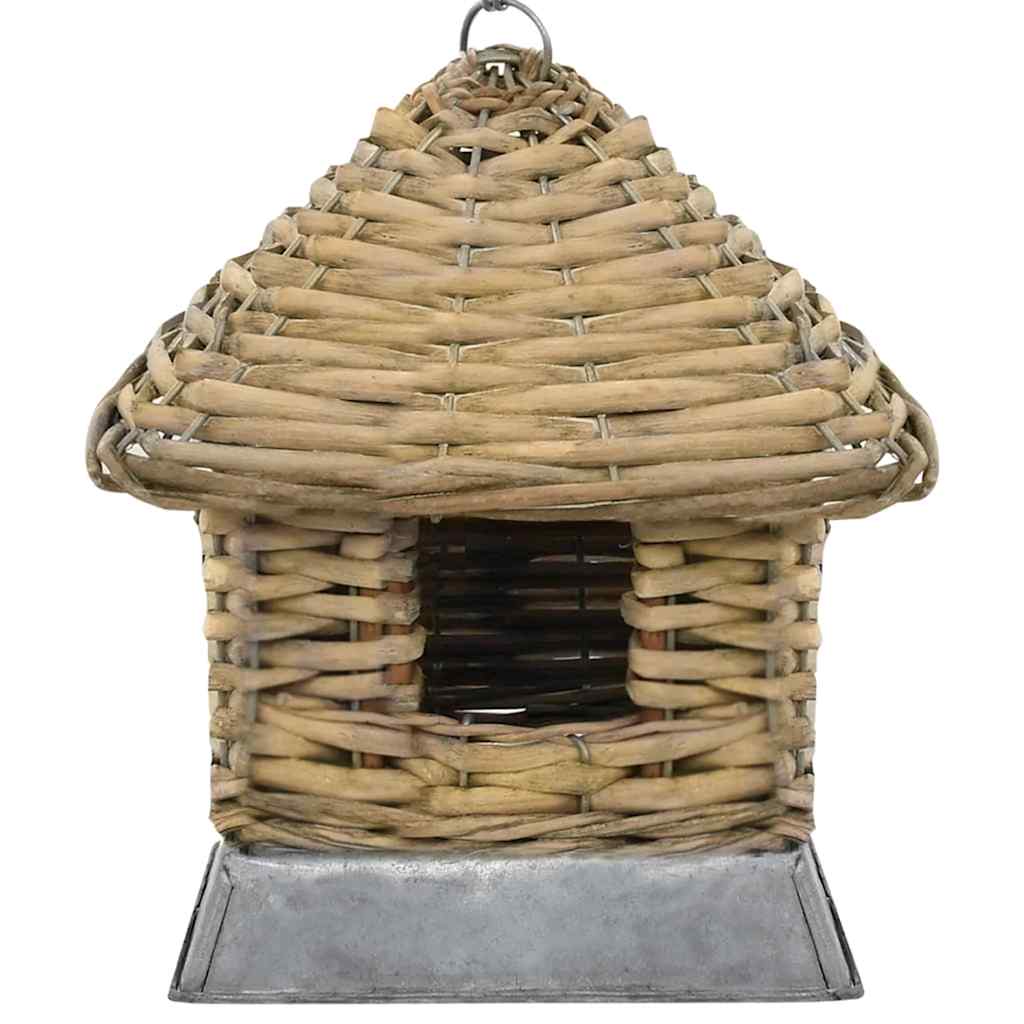 Casas para pájaros 3 unidades mimbre
