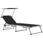 Folding sun lounger with aluminum frame and blue textilene