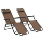 Folding sun loungers 2 units blue textilene