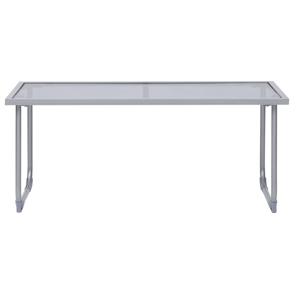 Juego de muebles de jardín 4 piezas tela y acero crema