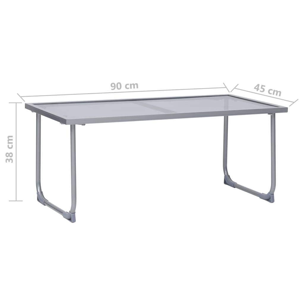 Juego de muebles de jardín 4 piezas tela y acero crema