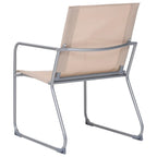 Juego de muebles de jardín 4 piezas tela y acero crema