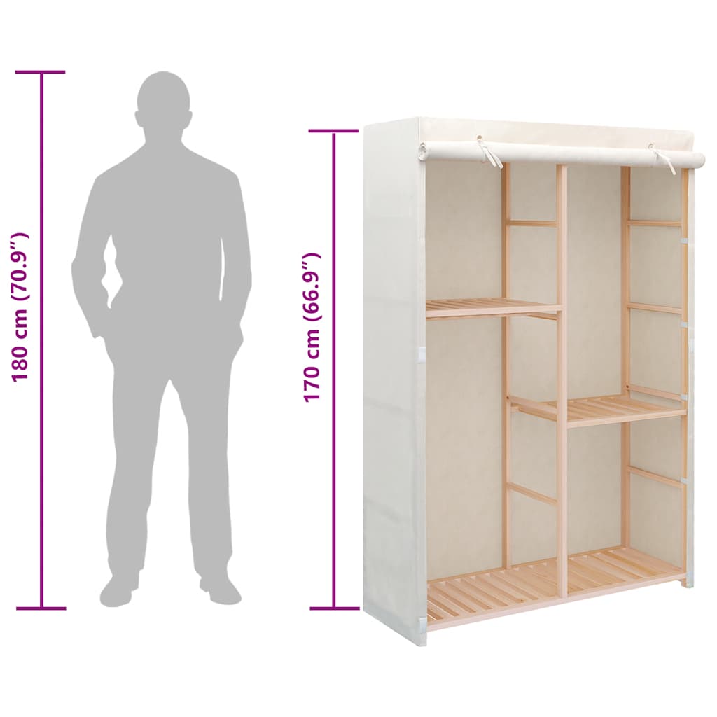 Armario de ropa de 3 niveles 110x40x170 cm