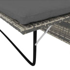 Set de muebles de jardín 2 pzas y cojines ratán sintético gris