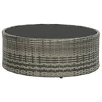 Set de muebles de jardín 7 pzas y cojines ratán sintético gris