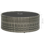 Set de muebles de jardín 7 pzas y cojines ratán sintético gris