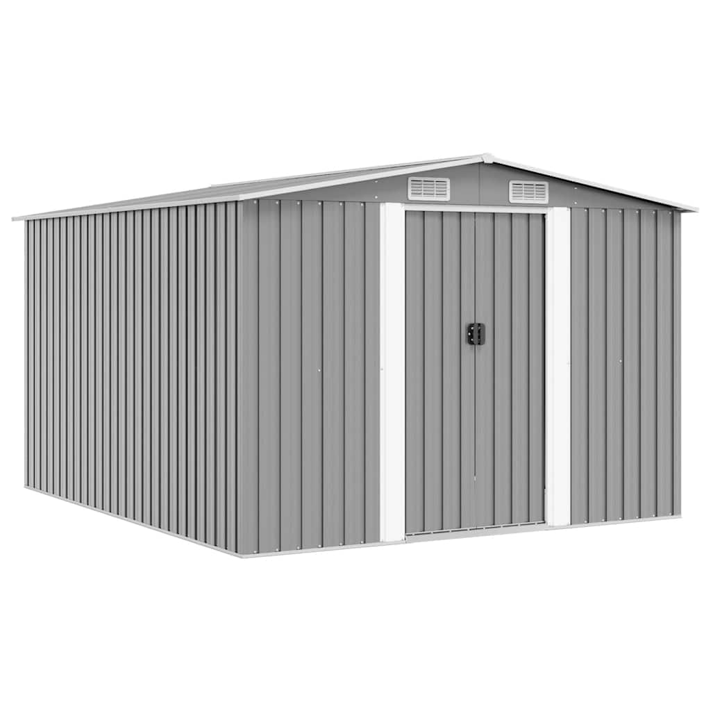 Anthracite metal garden shed 257x298x178 cm