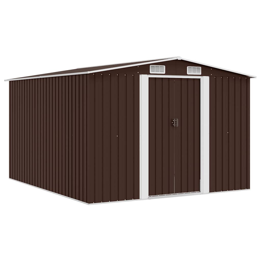Anthracite metal garden shed 257x298x178 cm