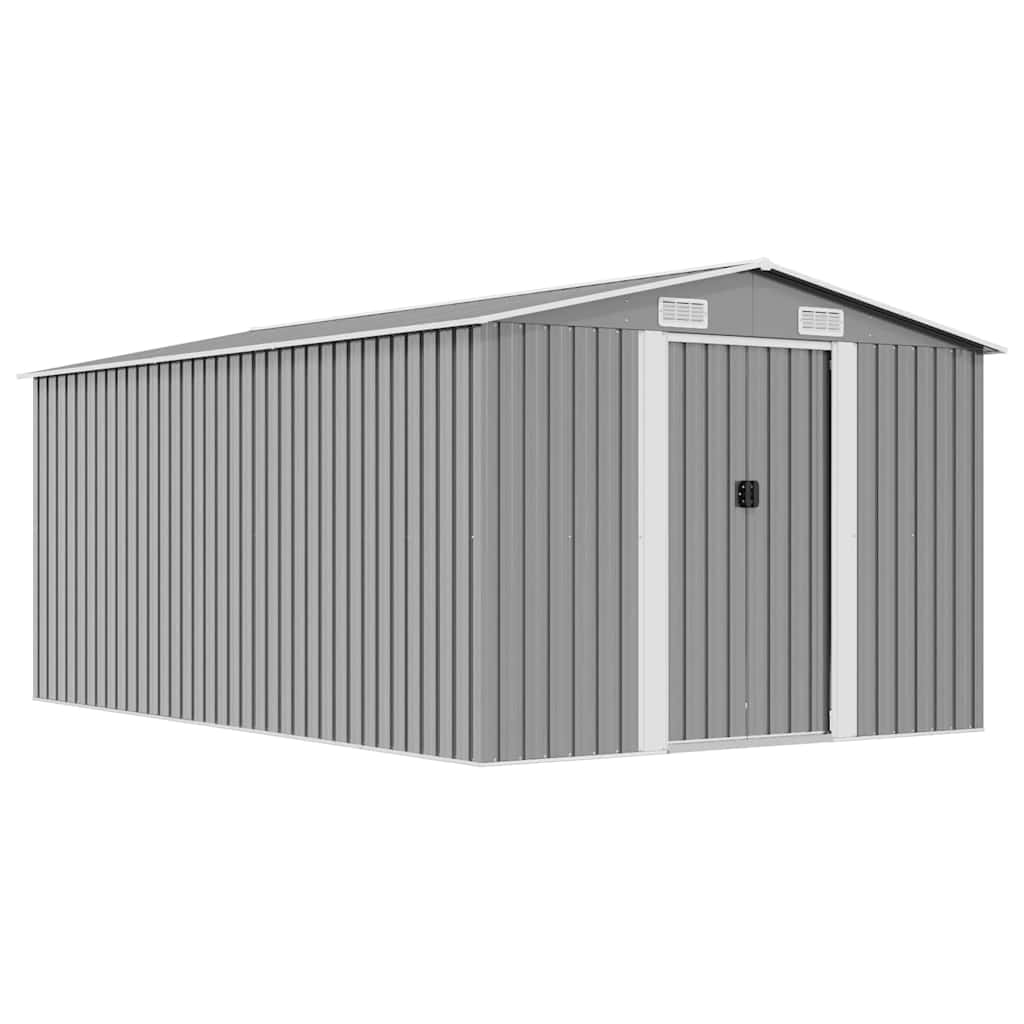 Anthracite metal garden shed 257x298x178 cm