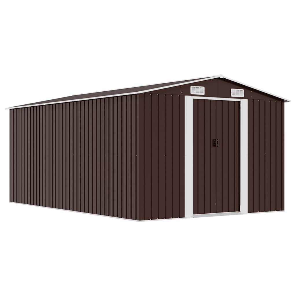 Anthracite metal garden shed 257x298x178 cm