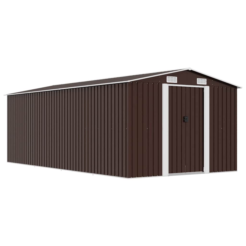 Anthracite metal garden shed 257x298x178 cm