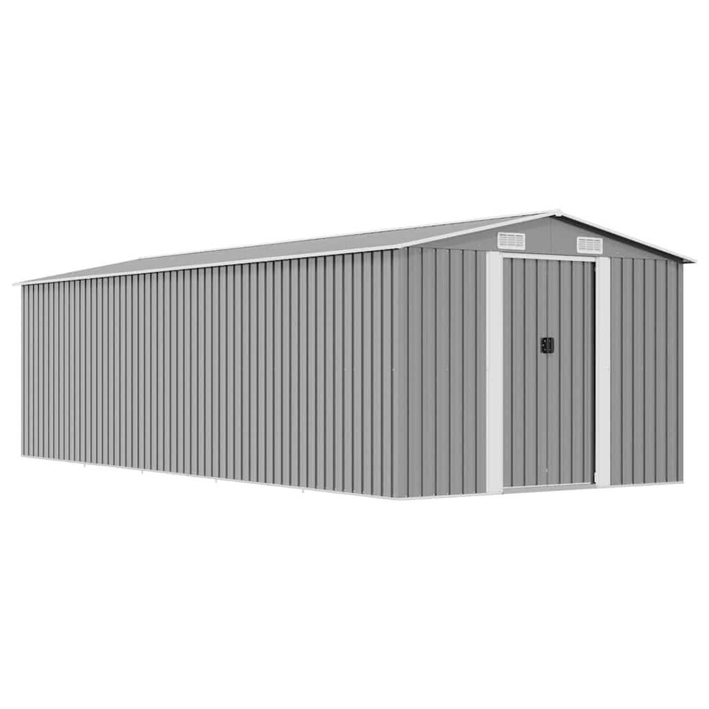 Anthracite metal garden shed 257x298x178 cm