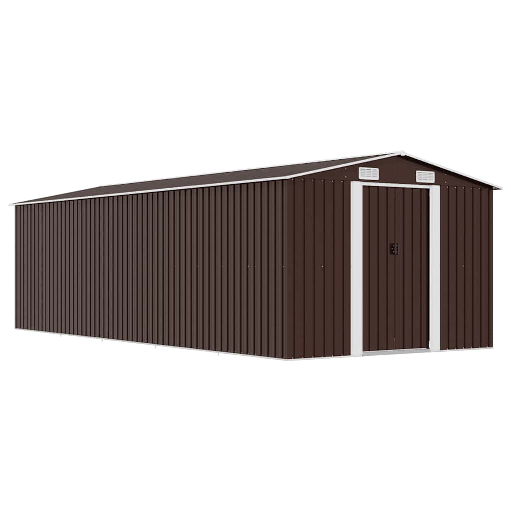 Anthracite metal garden shed 257x298x178 cm